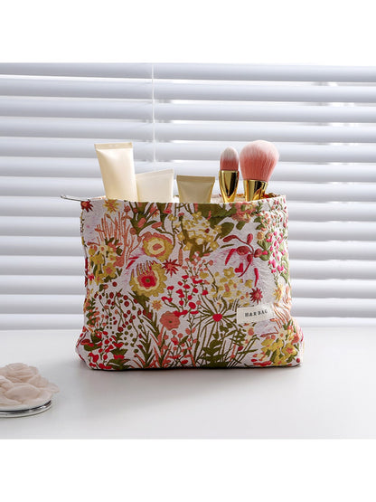 Cosbai - Fresh Floral Makeup Storage Cosmetic Pouch
