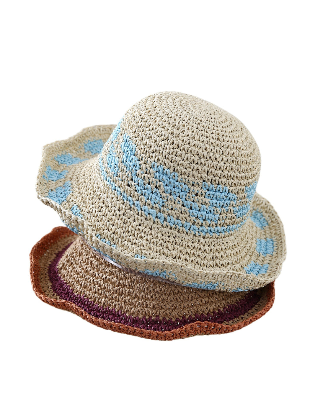 Haila - Contrast Stripe Knit Bucket Hat