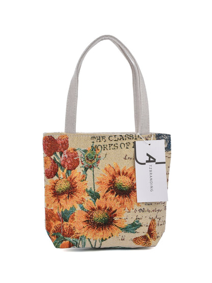 Cosbai - Embroidered Canvas Handbag