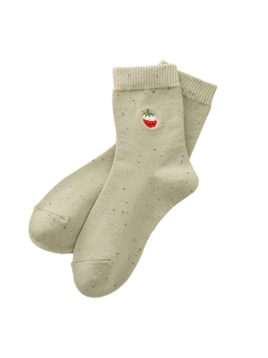 Rufia - Cute Cartoon Embroidered Mid-Calf Socks