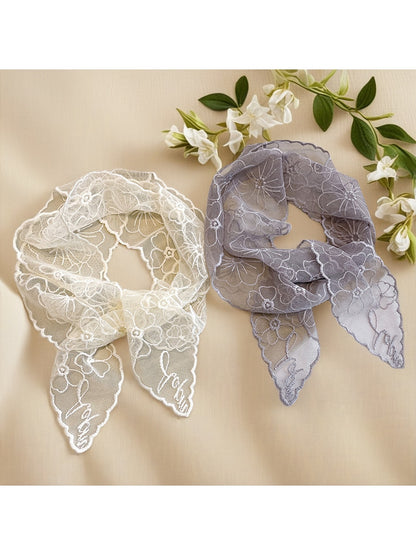 Scarvii - Floral Lace Tie Styling Scarf