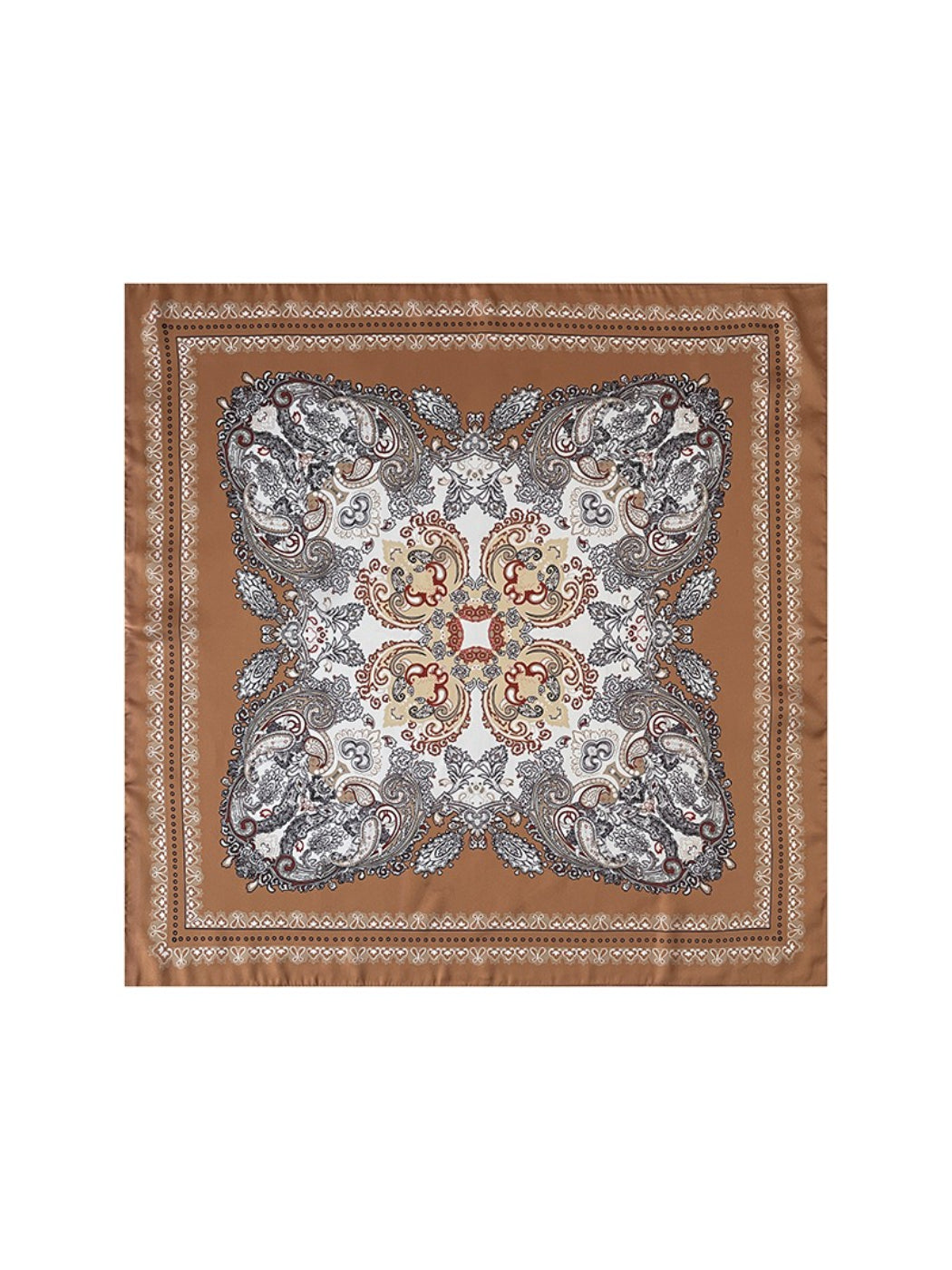 Scarvii - Graphic Paisley Colorblock Scarf