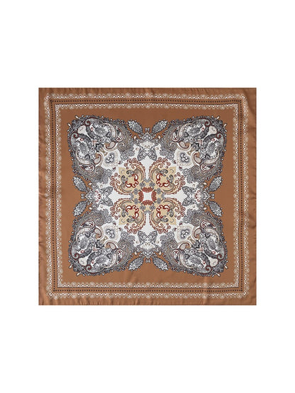 Scarvii - Graphic Paisley Colorblock Scarf