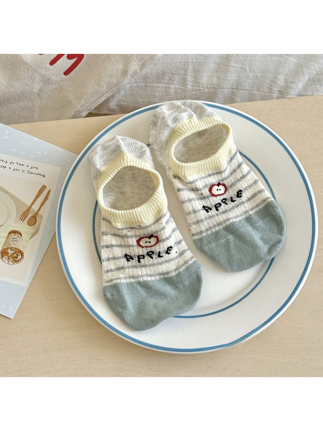 Rufia - Playful Cartoon Print Low Cut Women's Socks