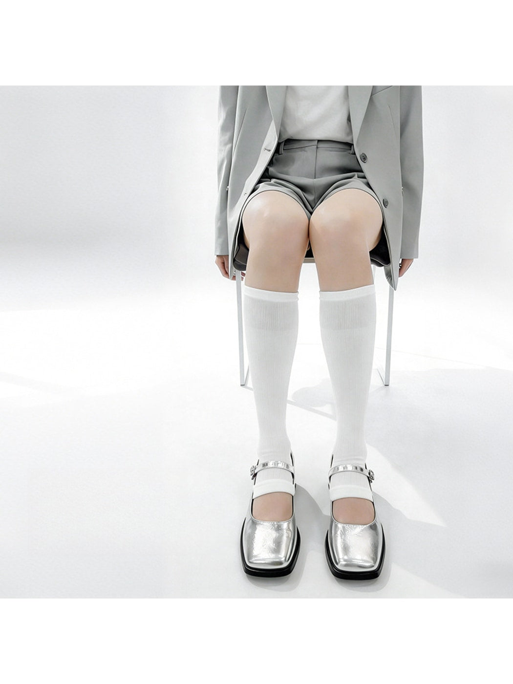 Rufia - Ribbed Open-Toe Over-the-Calf Socks