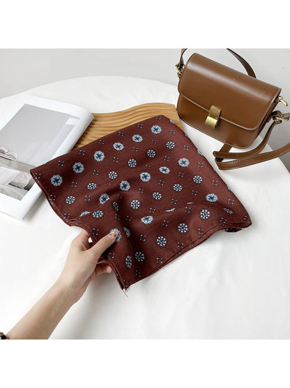 Scarvii - Geometric Medallion Print Square Scarf