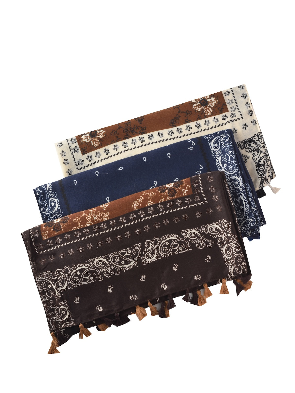 Scarvii - Paisley Pattern Fringed Scarf