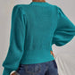 Crosa - Solid Color Waist-Cinched Knitted Long Sweater