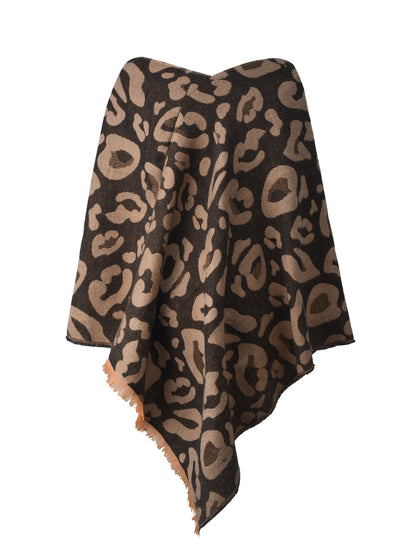 Scarvii – Leopard Pattern Fringe Shawl Scarf