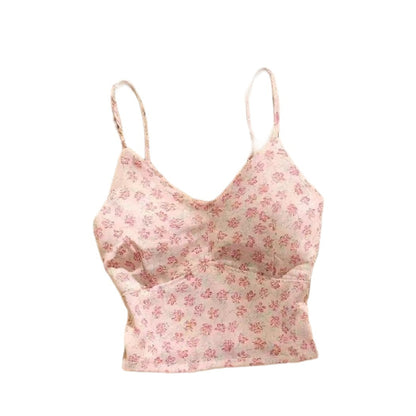 Vesty - Floral French Strappy Top - Sweet & Sexy