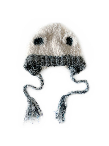 Haila - Cute Knitted Beanie with Braids & Cat-like Ears