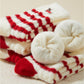Rufia - Red & White Christmas Vibe Mid-Calf Socks