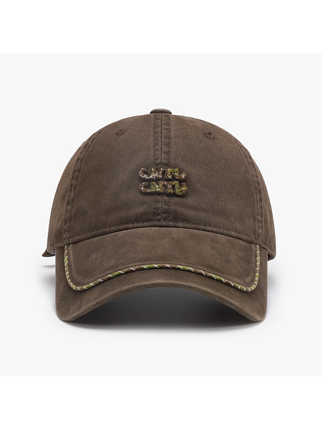 Haila - Simple Letter Detail Curved Brim Baseball Cap