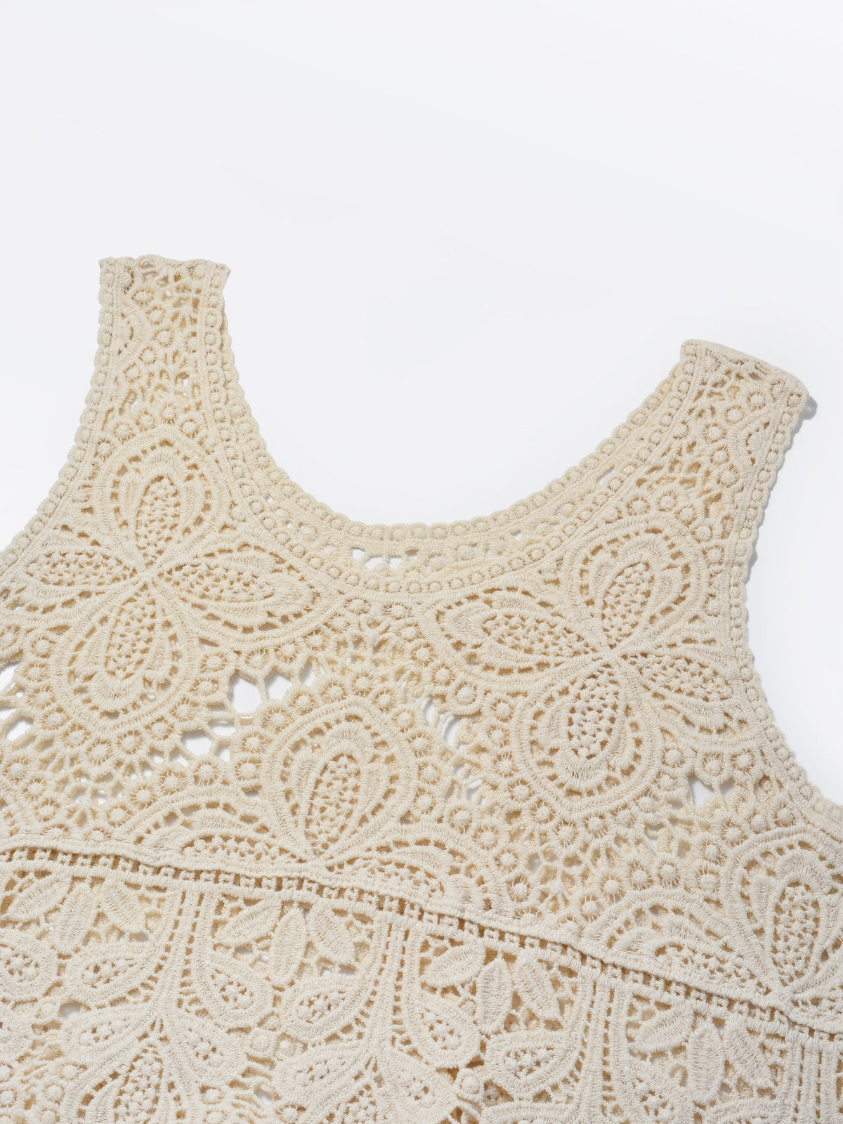 Crosa -  Vintage Crochet Hollow-Out Tank Top