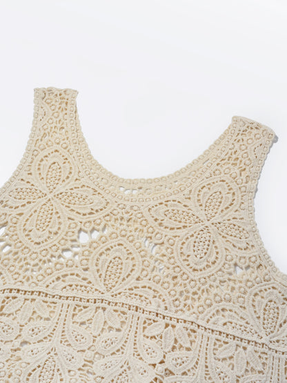 Crosa -  Vintage Crochet Hollow-Out Tank Top