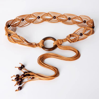 Beco Vintage Woven Belt with woven texture