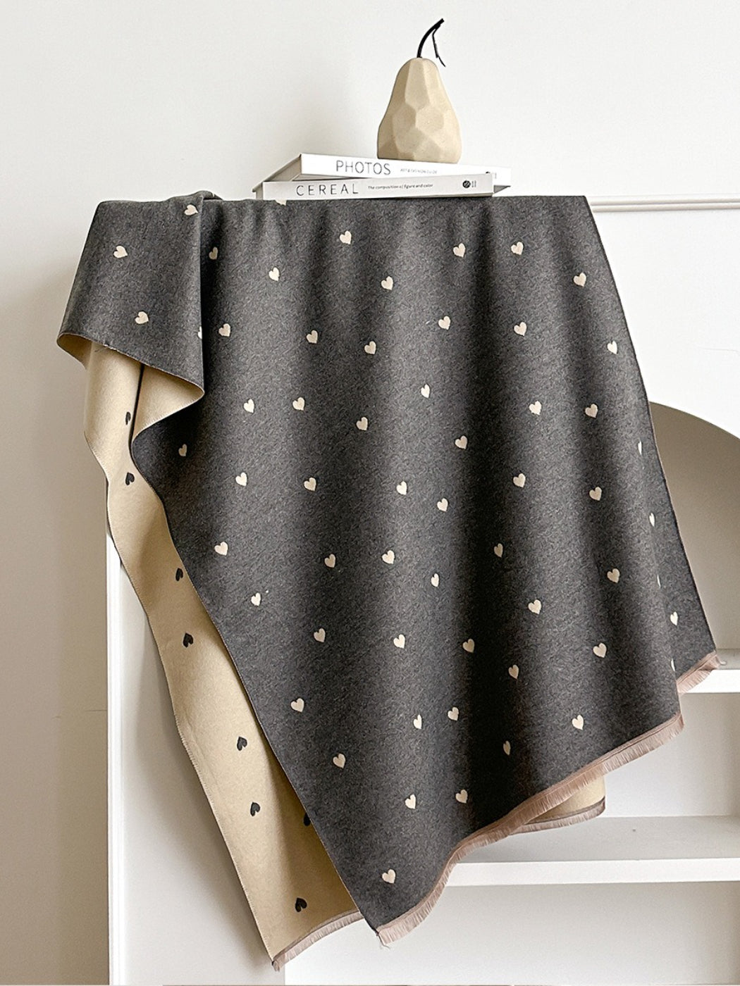 Scarvii – Reversible Heart Print Scarf & Wrap