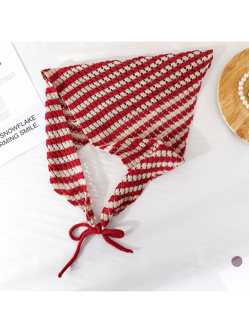 Scarvii - Striped Tie Strap Triangle Bandana