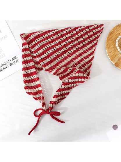 Scarvii - Striped Tie Strap Triangle Bandana