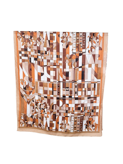 Scarvii - Lightweight Geometric Print Shawl