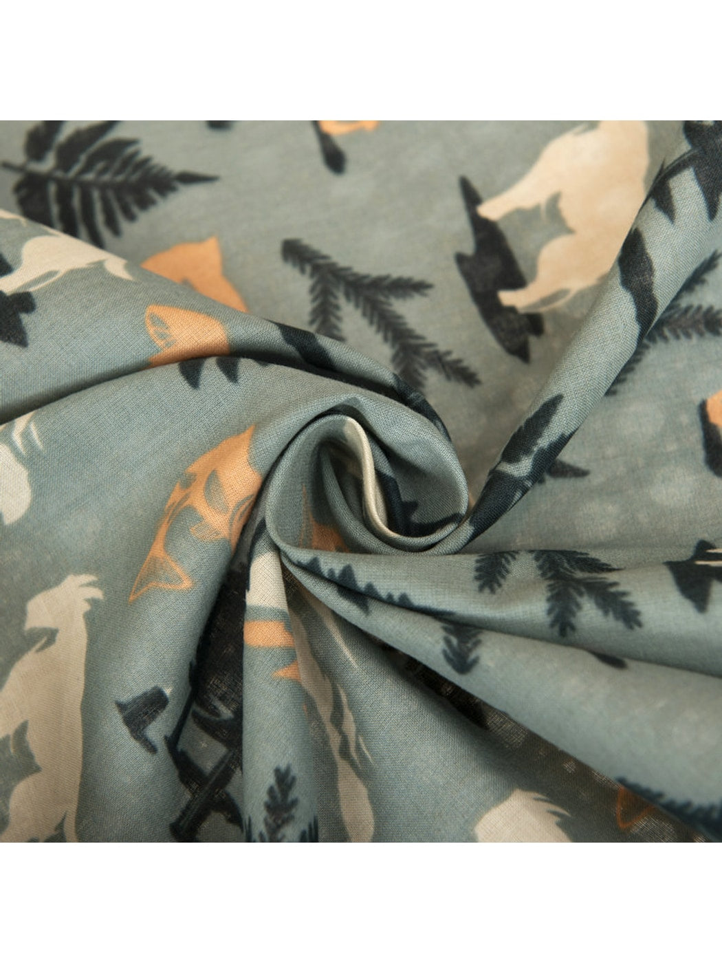 Scarvii - Elegant Forest Printed Square Scarf