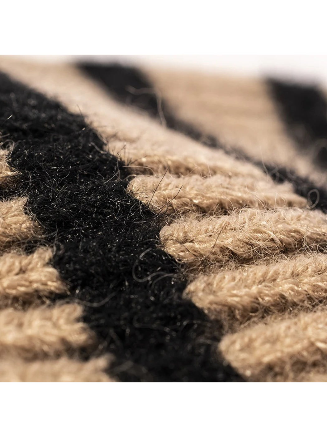 Haila - Striped Roll-Edge Knit Beanie