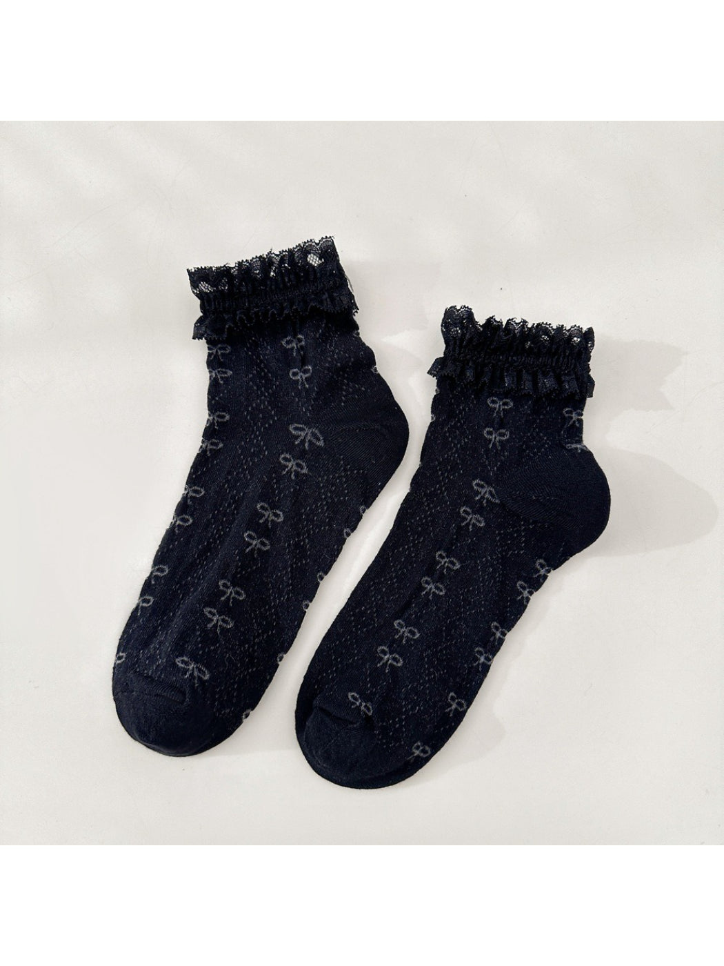 Rufia - Sheer Lace Bow Ankle Socks product image 3