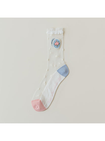 Rufia - Romantic Floral Sheer Crew Socks product image 7