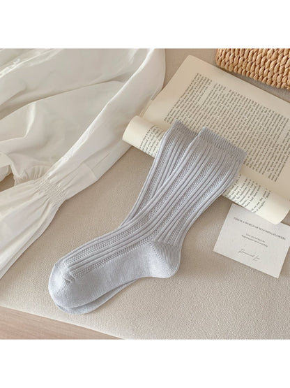 Rufia - Wavy Cuff Textured Crew Socks