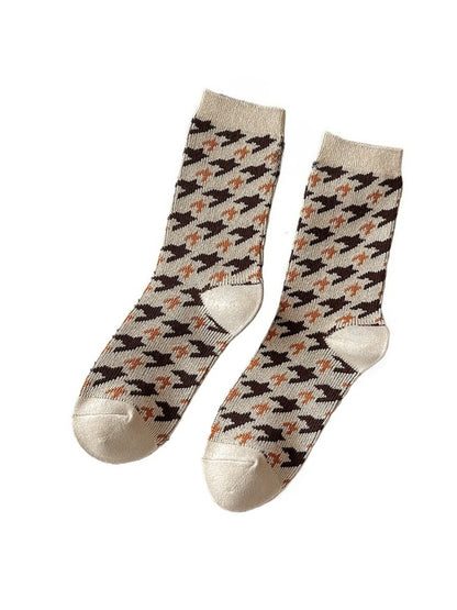 Rufia - Retro Warm Mid-Calf Socks for Women