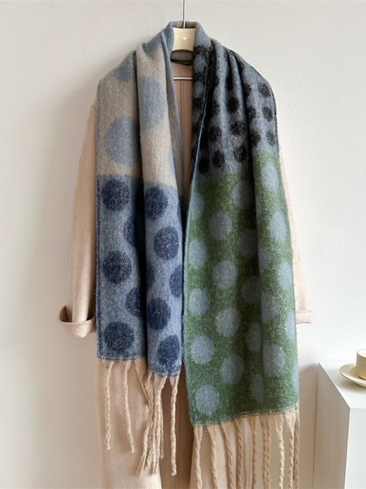 Scarvii - Bold Retro Polka Winter Scarf