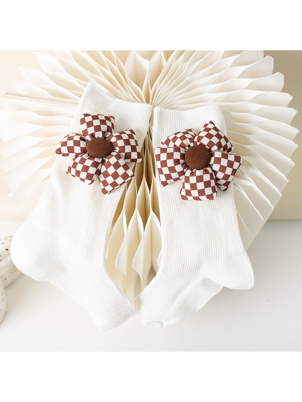 Rufia - Checkered Flower Crew Socks product image 3