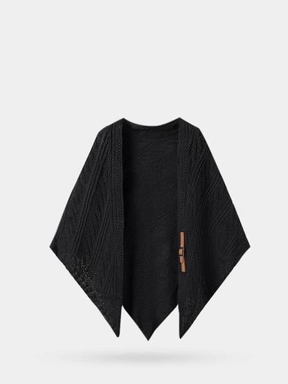 Scarvii - Classic Knitted Triangle Shawl as Outer Accessory