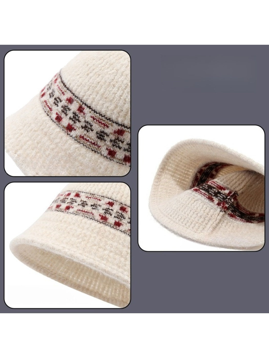Haila - Winter Vintage Knitted Bucket Hat