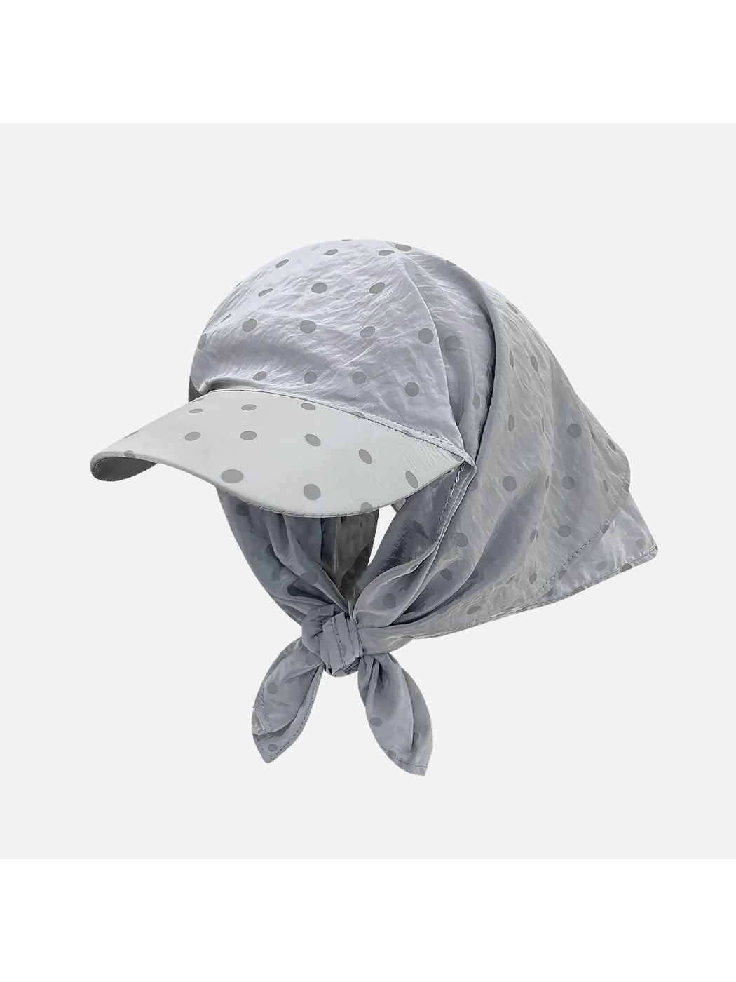 Haila - Polka Dot Curved Brim Headscarf Cap