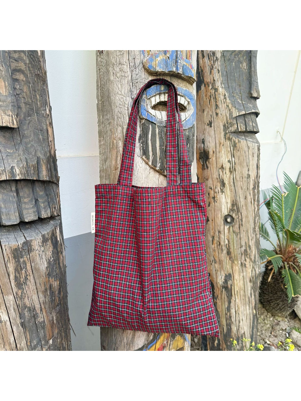 Cosbai - Classic Plaid Everyday Tote Bag