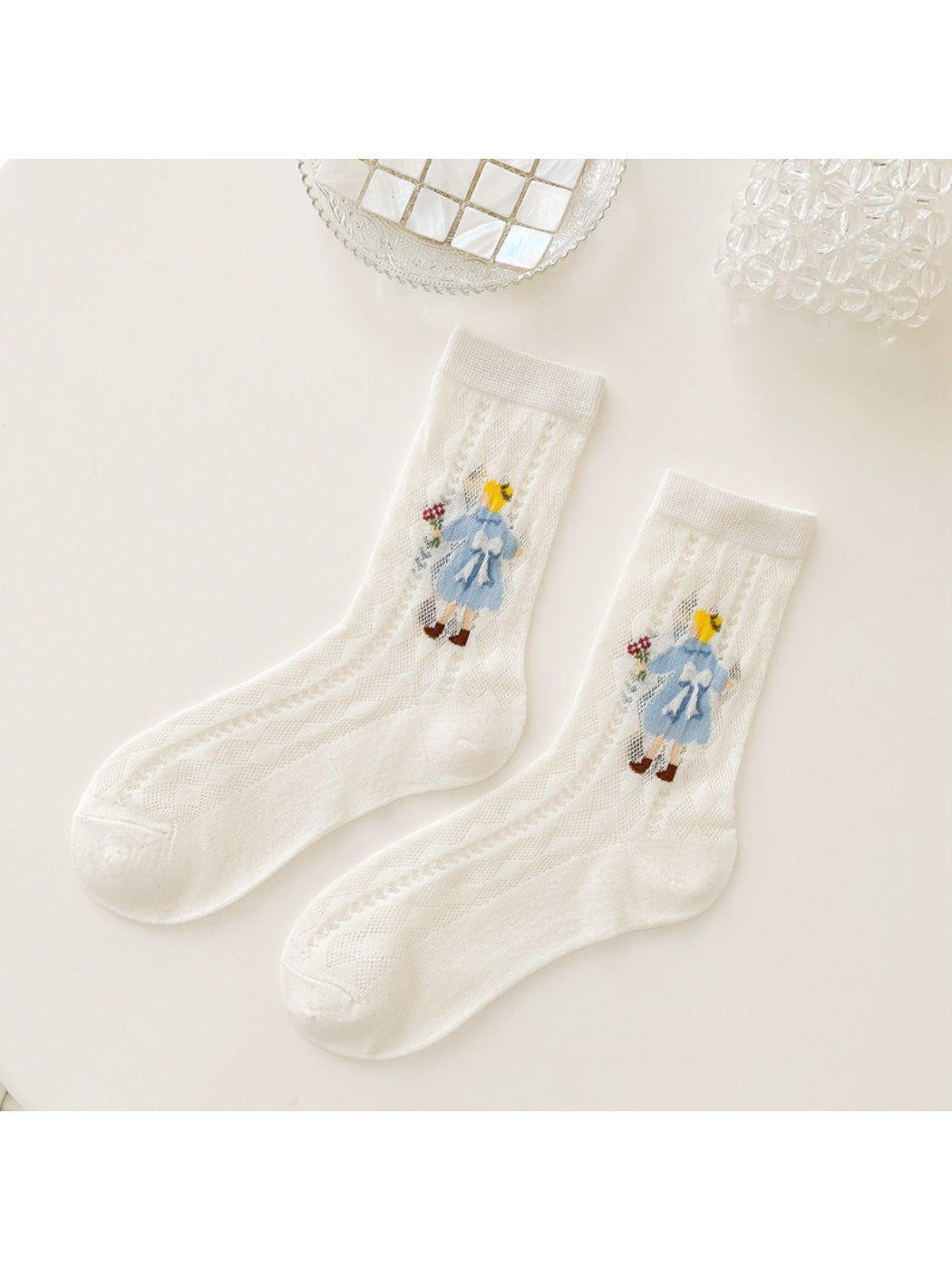 Rufia - Storybook Girl Embroidered Crew Socks product image 4
