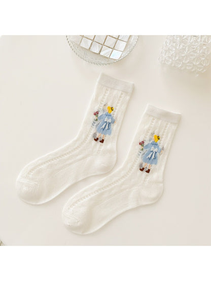 Rufia - Storybook Girl Embroidered Crew Socks product image 4