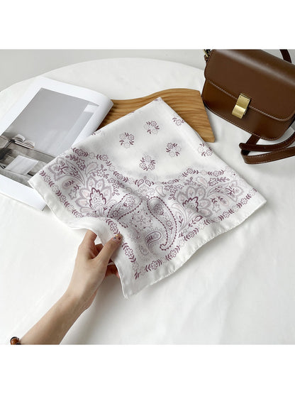 Scarvii - Retro Paisley Border Square Scarf