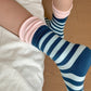 Rufia - Striped Contrast Mid-Calf Socks