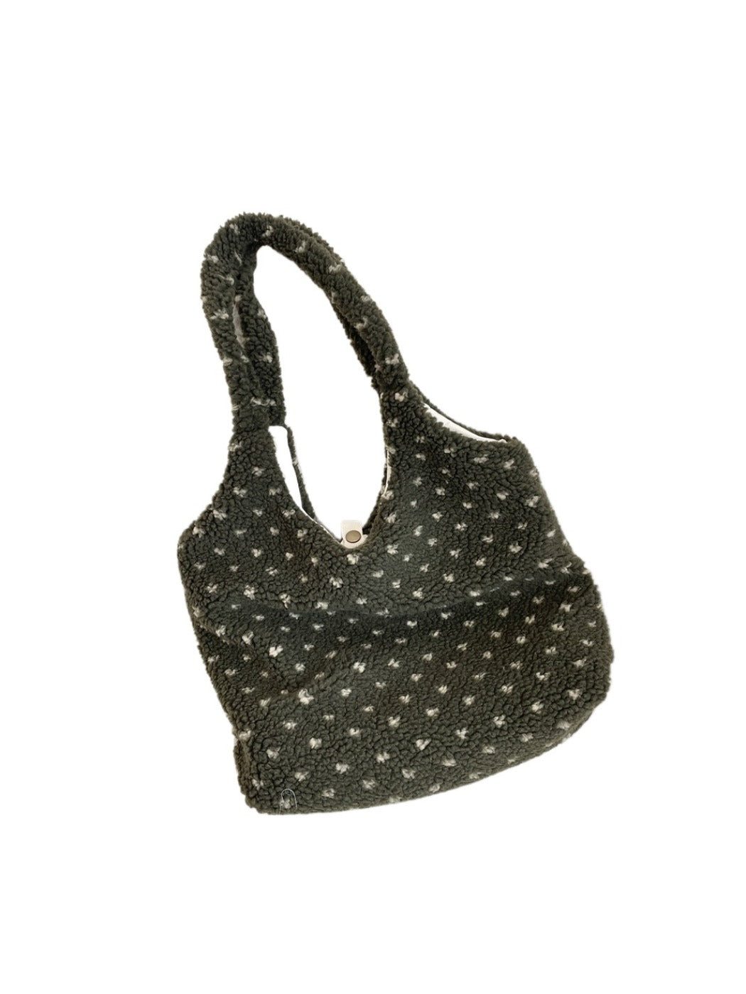 Cosbai – Plush Heart Tote Shoulder Bag