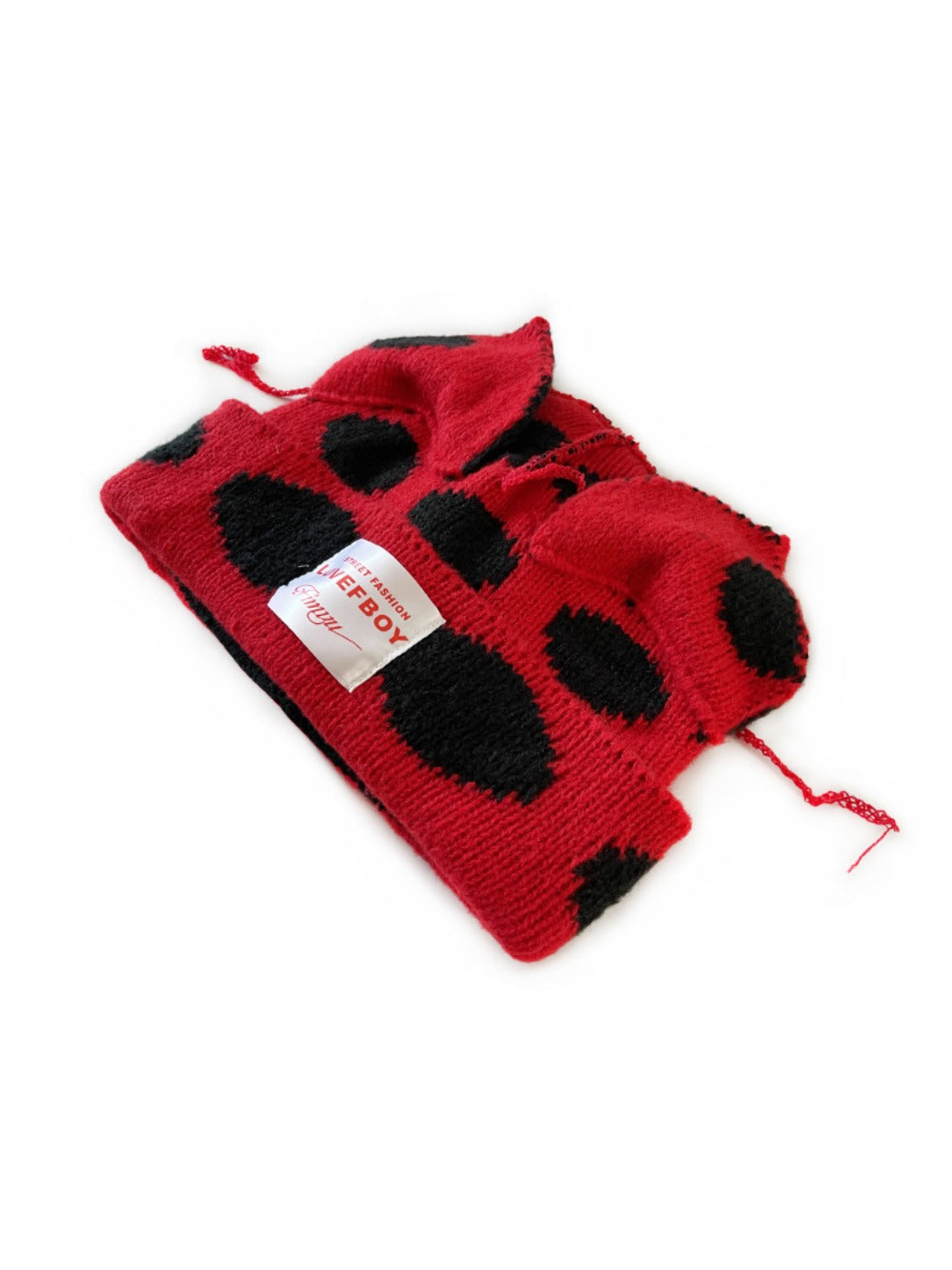 Haila Polka Dots Cat-Ear Knitted Beanie for seasonal hat styling