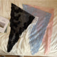 Scarvii - Vintage Floral Solid Triangle Scarf