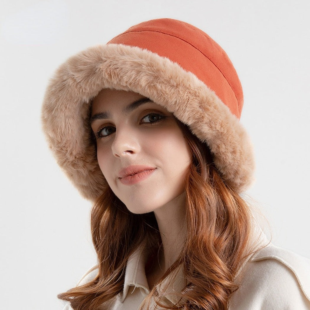 Haila - Winter Furry Bucket Hat - Black - product image