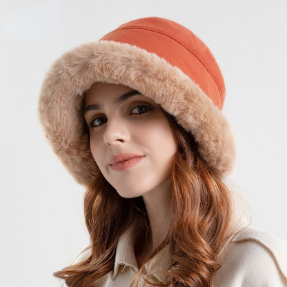 Haila - Winter Furry Bucket Hat - Black - product image
