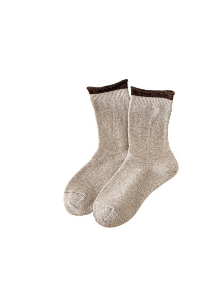 Rufia - Contrast Trim Crew Socks