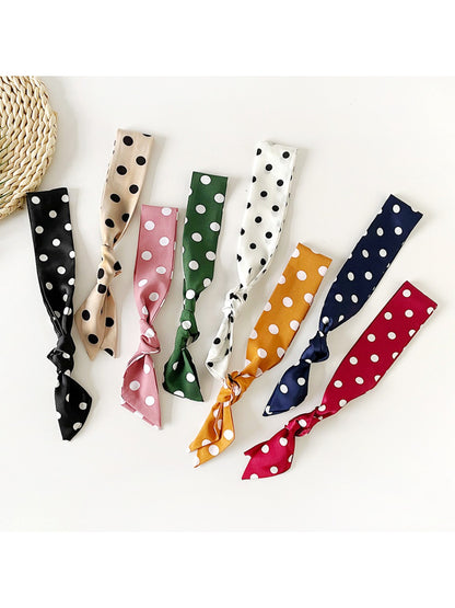 Scarvii - Classic Polka Dot Skinny Scarf Bandana