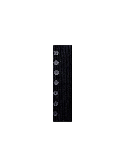 Cozyra - Ribbed Button Accent Mid-Calf Leg Warmer