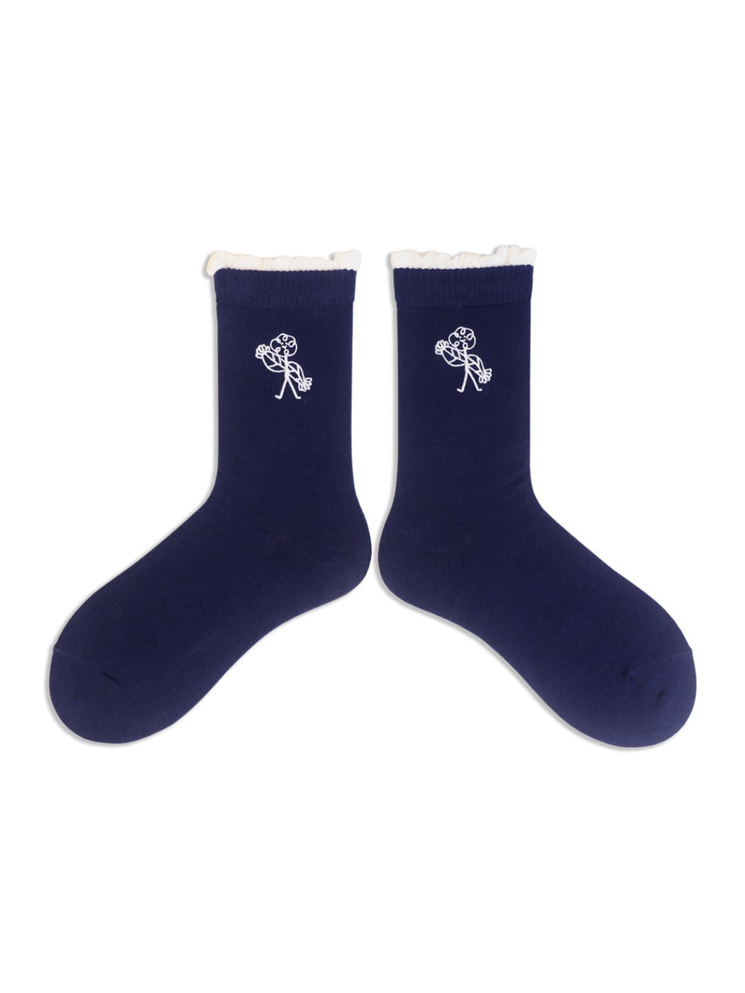 Rufia - Bow & Patchwork Lace Trim Ankle Socks