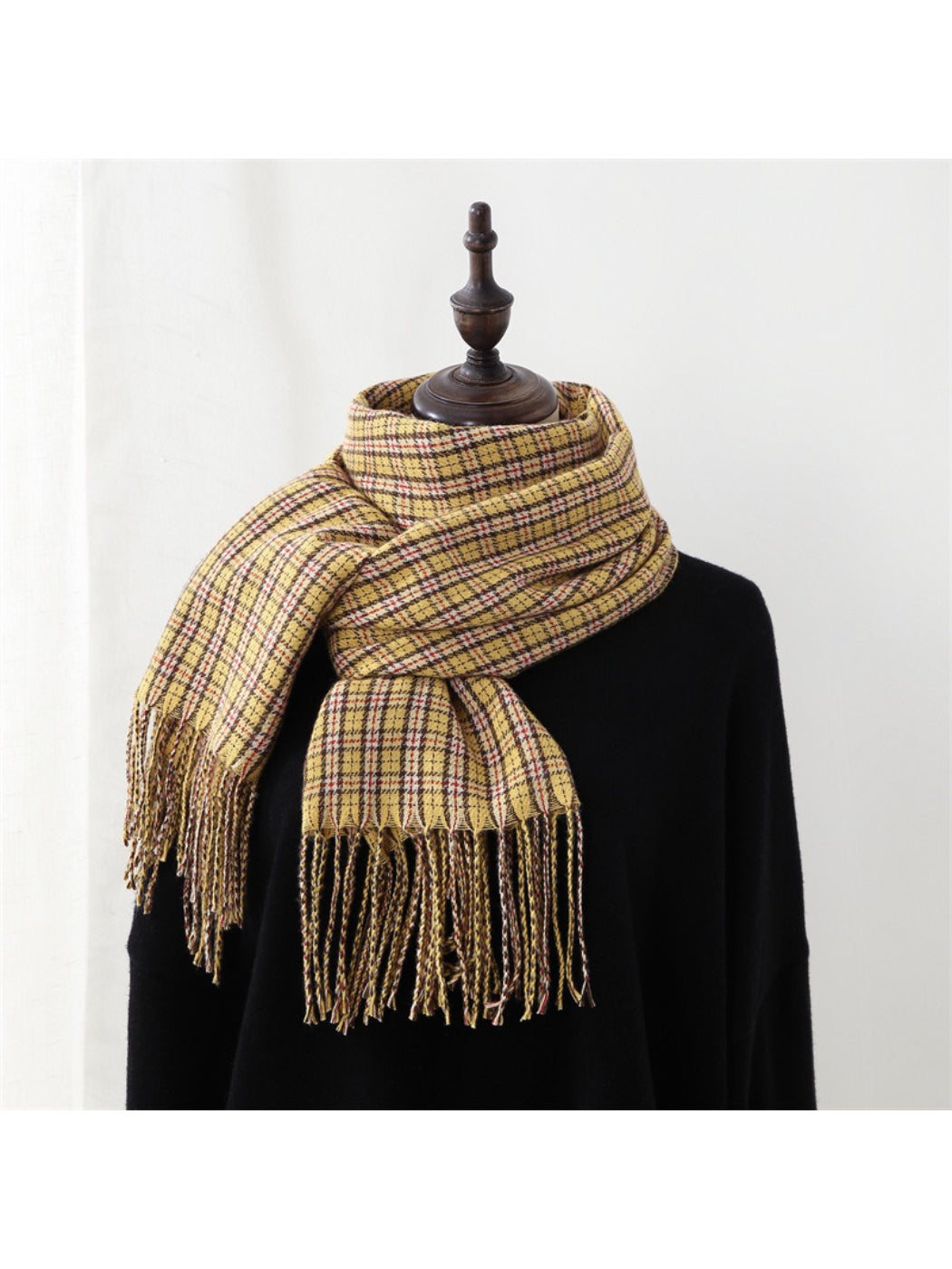 Scarvii - Heritage Check Fringe Winter Scarf